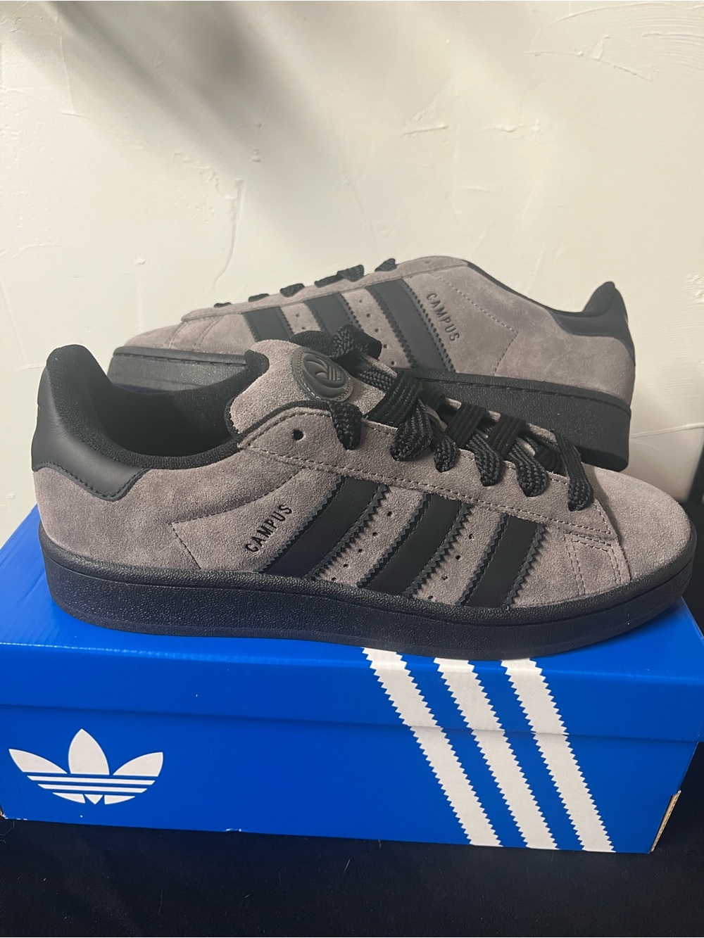 adidas Campus Suede Sneakers - Gray & Black